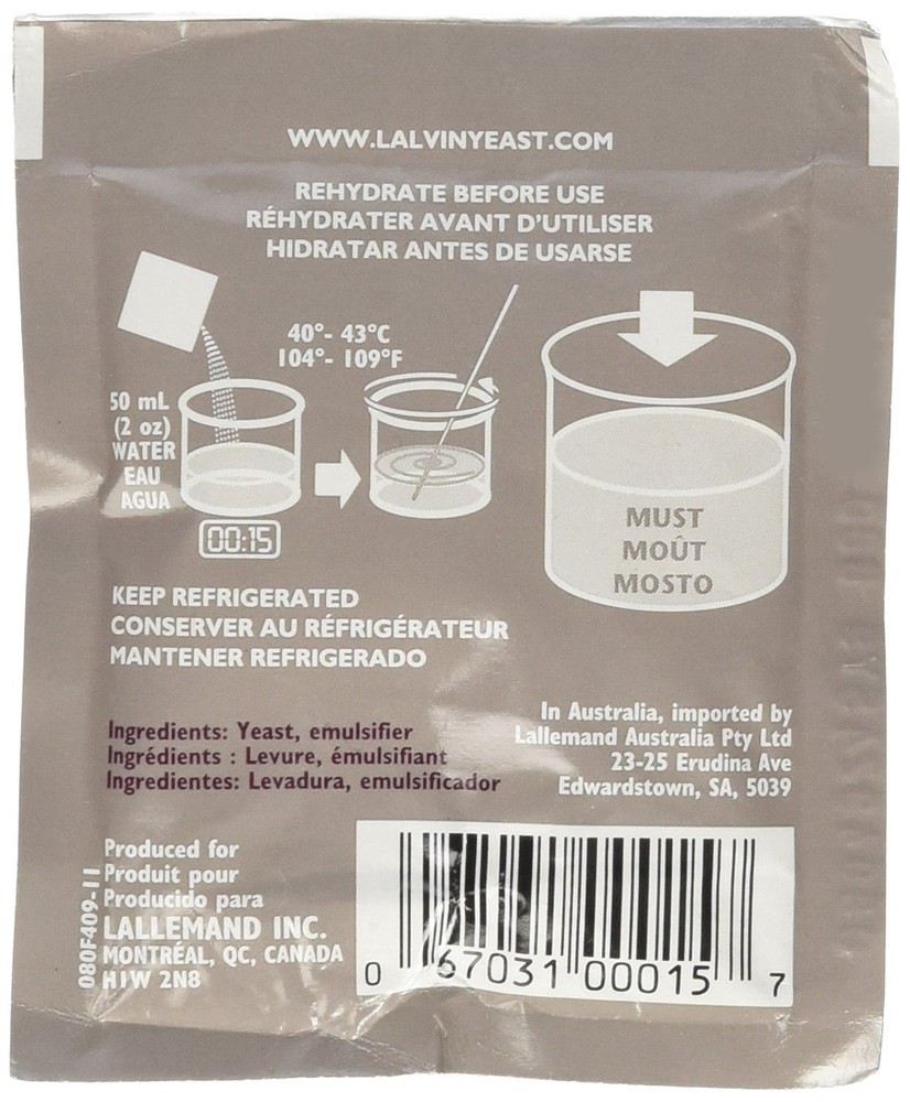 Lalvin ICV D-47 Wine Yeast