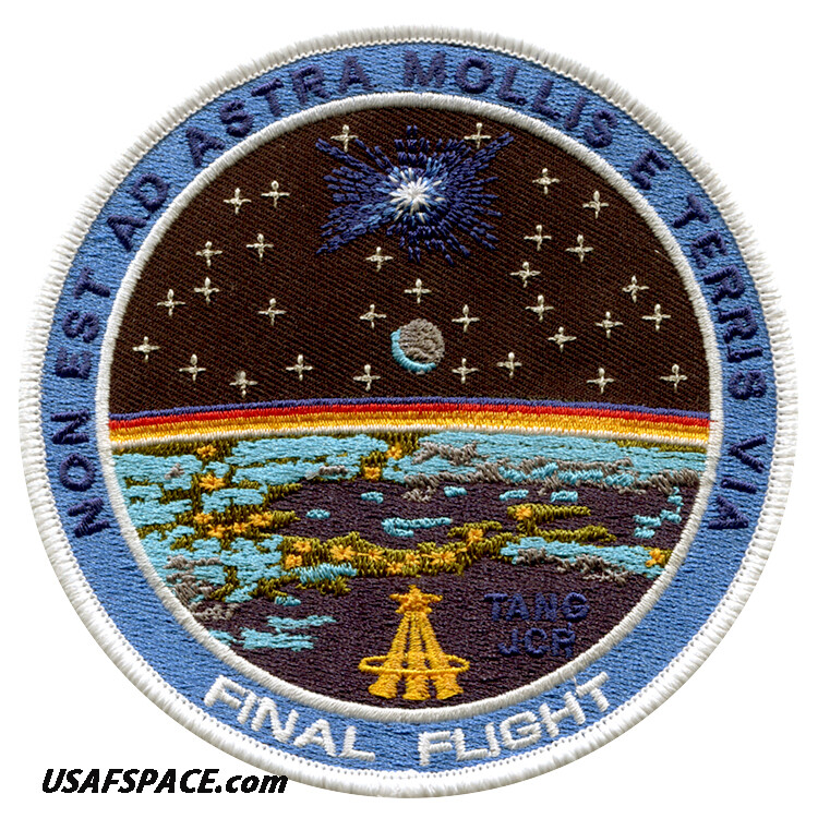 FINAL FLIGHT COMMEMORATIVE - AB Emblem NASA TIM GAGNON ORIGINAL 4.5" SPACE PATCH