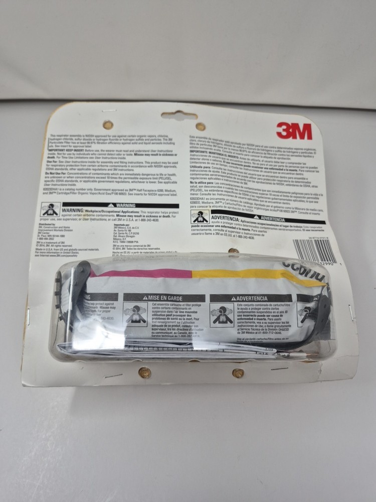 3M Medium Respirator Drop Down Half Face 62023DHA1 Use before 01-2026