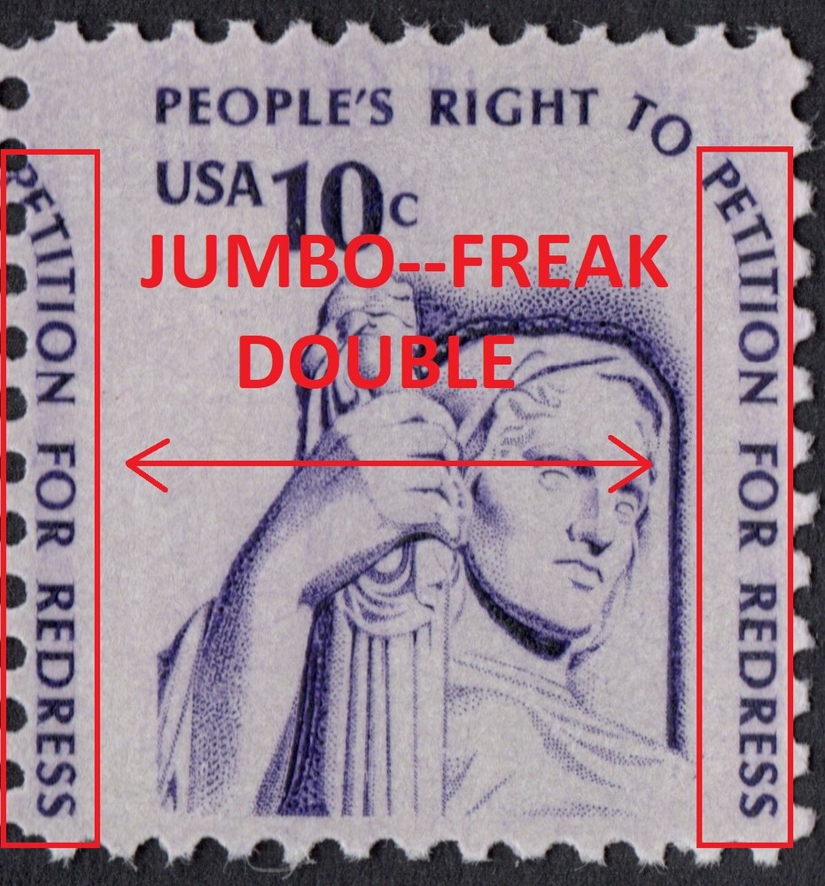 US # 1592 UNUSED NG NH { RARE "DOUBLE DESIGN" ON ISSUE } "MISPERF ERROR 10c PAIR