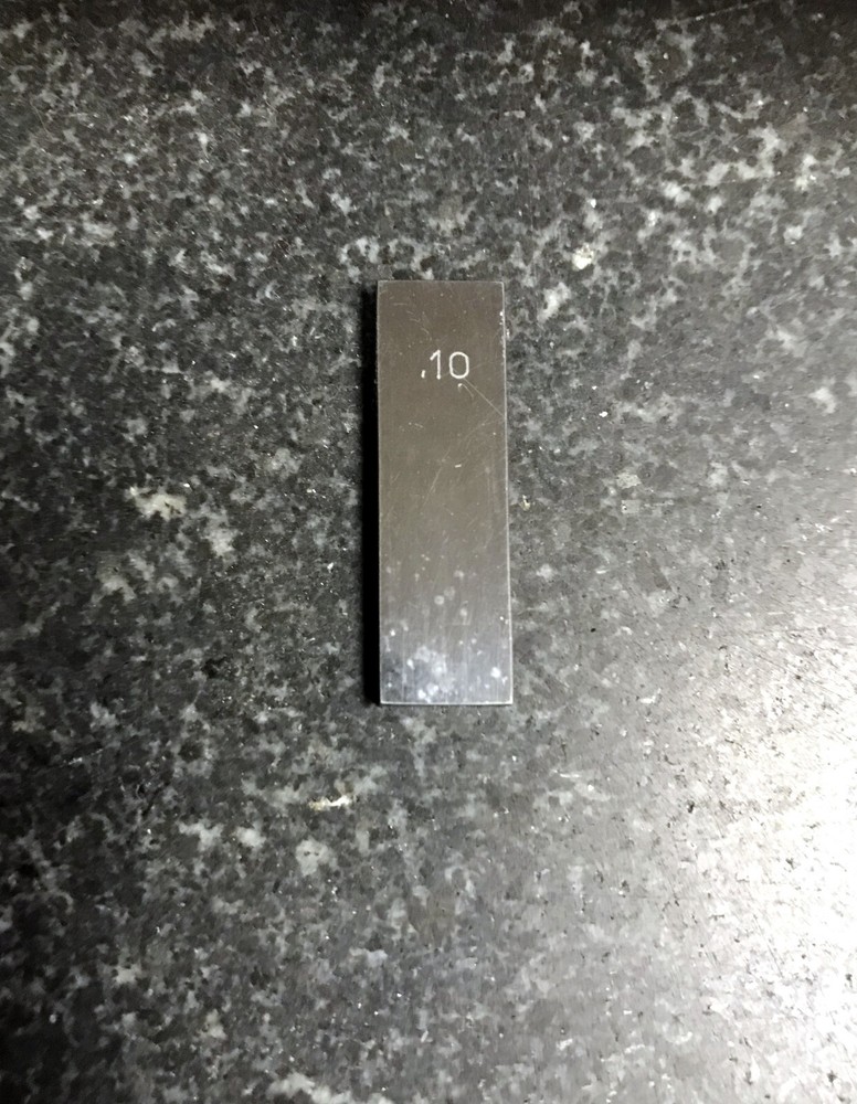 .1000 CARBIDE  GAGE BLOCK Grade 2 Rectangular SOLID CARBIDE WRINGS TOGETHER WELL