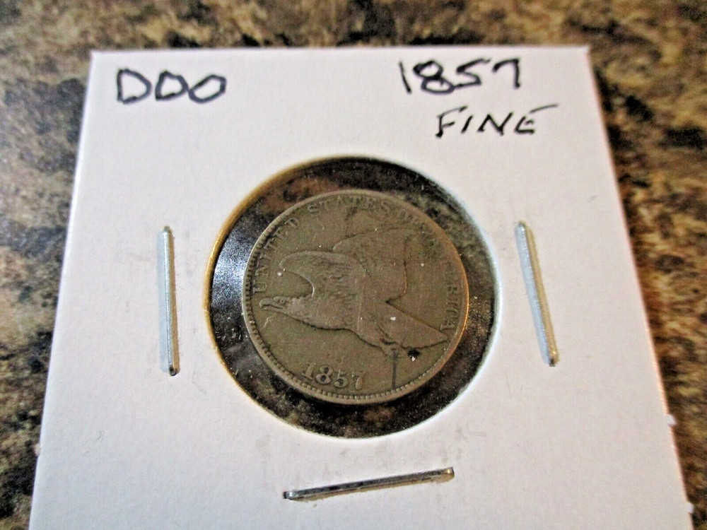 1857 FLYING EAGLE CENT FINE DDO   WEA