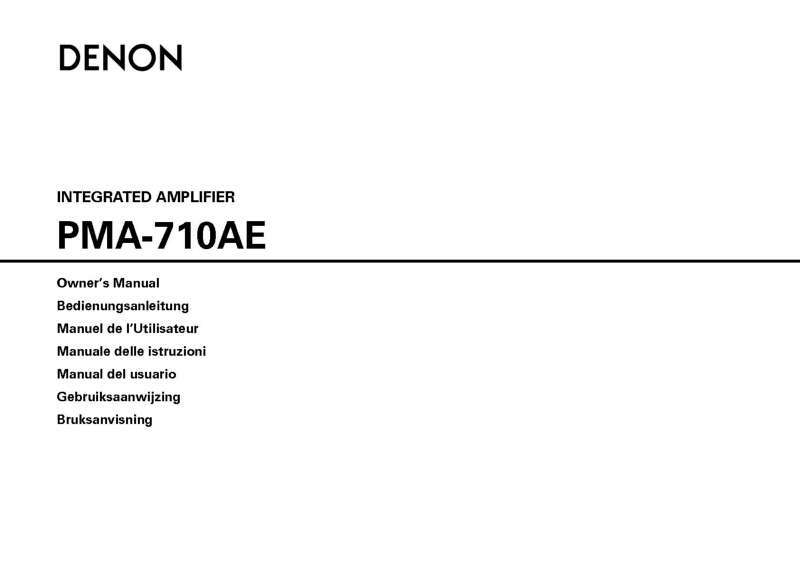 Denon PMA-710AE Receiver Amplifier Owners Manual