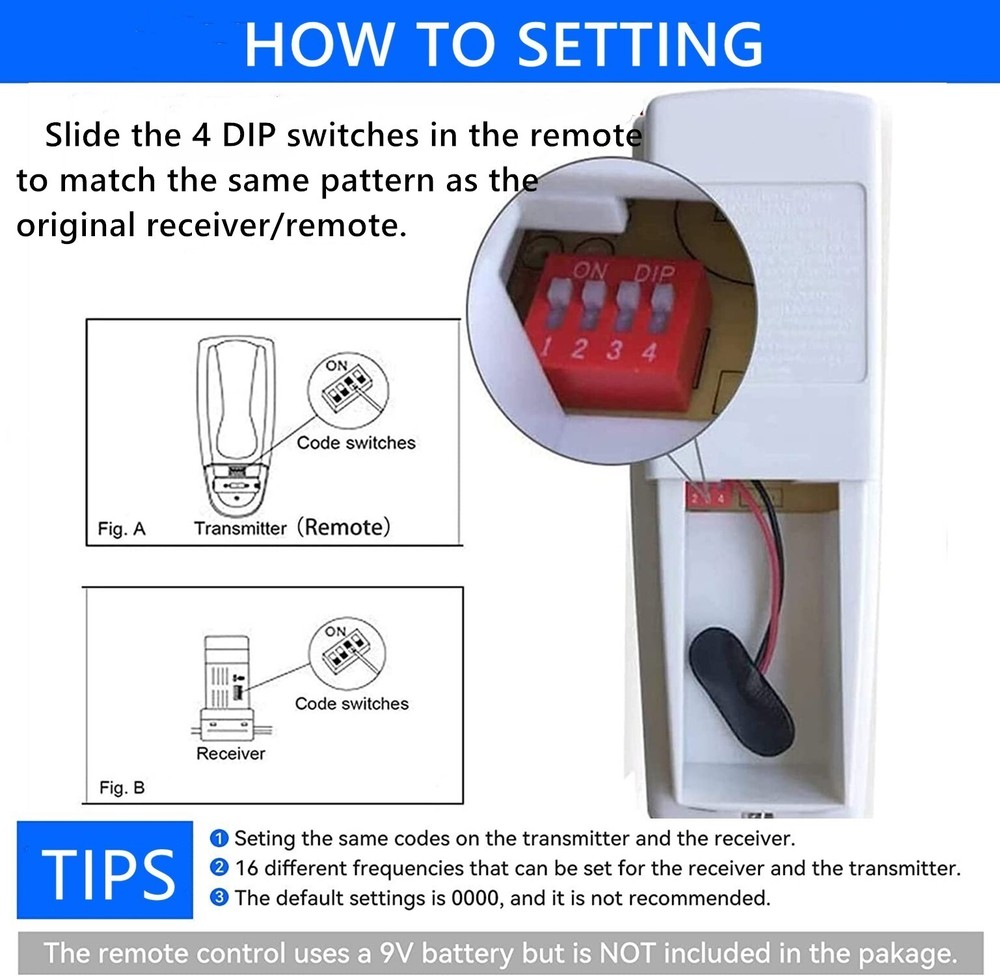 Replacement Ceiling Fan Remote Control for Harbor Breeze Hampton