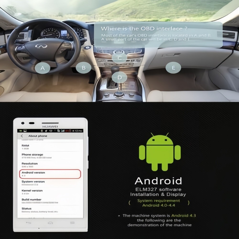 OBD2 Car Bluetooth 5.1 Scanner Code Reader OBDII ELM 327 Read Tool For iPhone