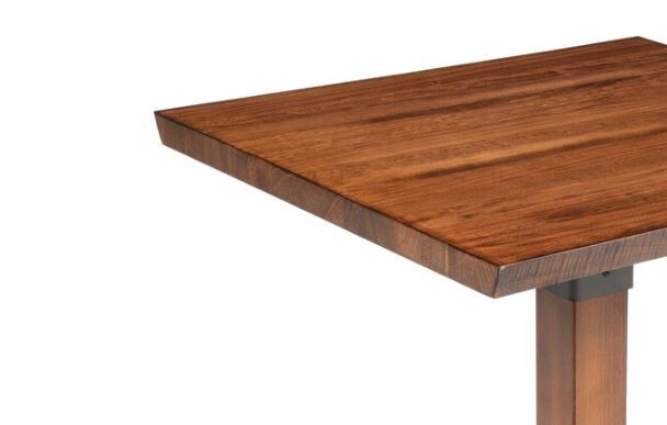 30" x 60" Rectangular Solid Wood Live Edge Restaurant Table Top in Walnut Wood