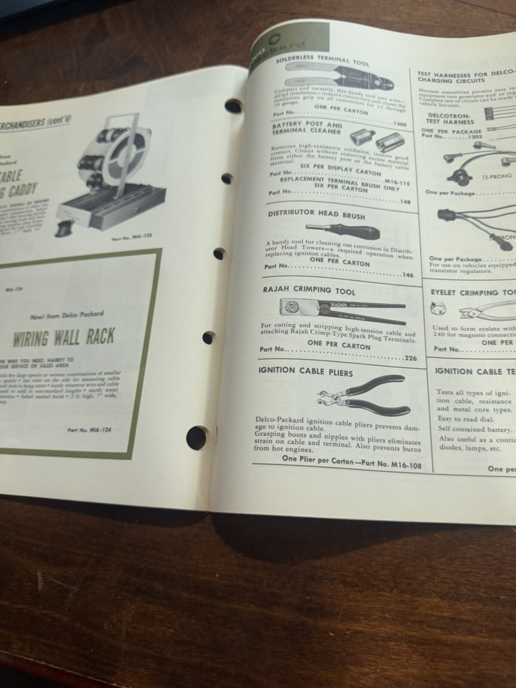 Delco Packard Cable Products Catalog Ignition Cables, Tools, Battery Cables 1964