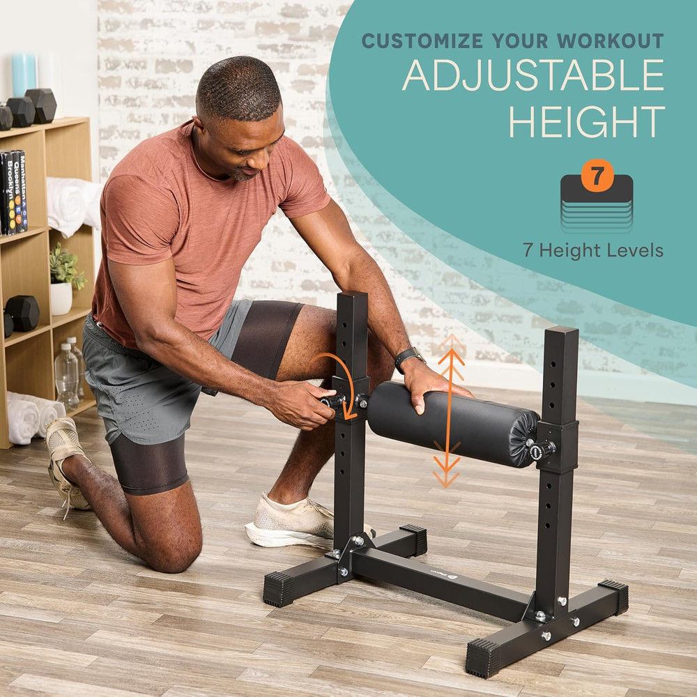 Bulgarian Split Squat Stand – Adjustable Single Leg Squat Roller Stand for Split