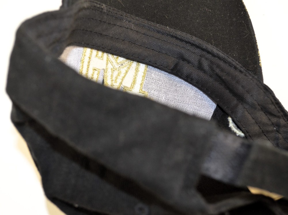 Caterpillar Cat VIP Hat Baseball Cap Hook and Loop Strapback Black Gold