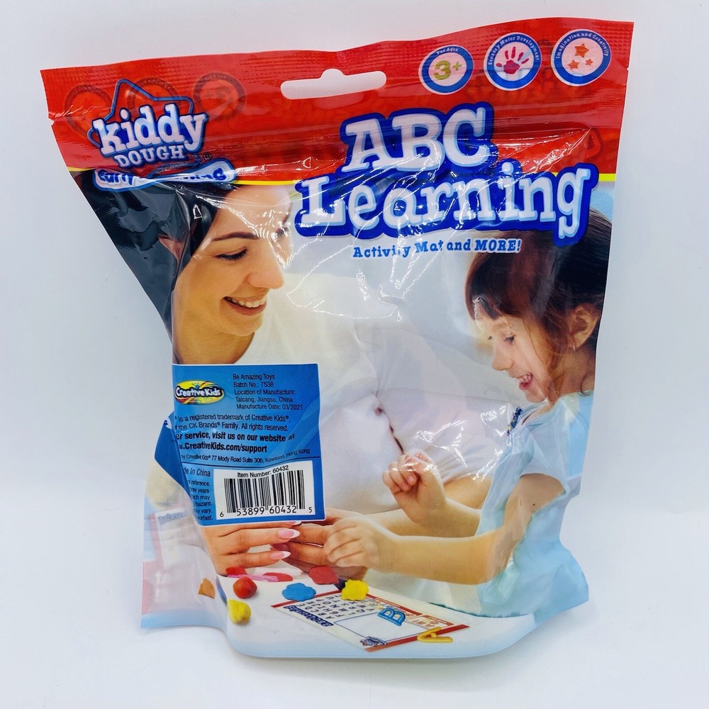 Kiddy Dough Early Learning ABC Learning Activity Mat and More New