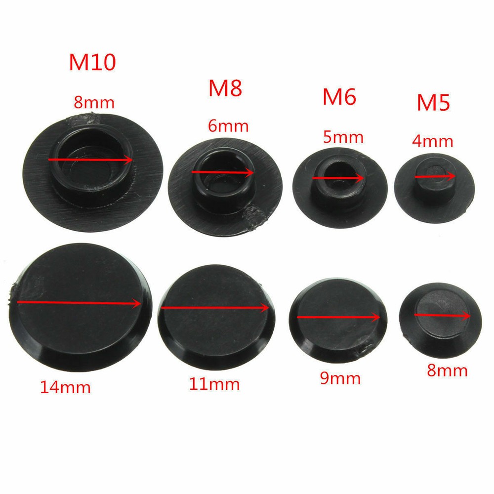 20PCS Black Hex Socket Allen Bolt Screw Nut Hexagon Head Cover Cap Protector