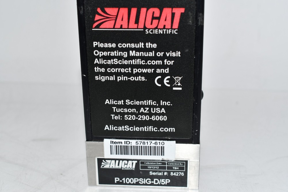 Alicat Scientific P-100PSIG-D/5P Pressure Controller Digital Mass Flow Controlle