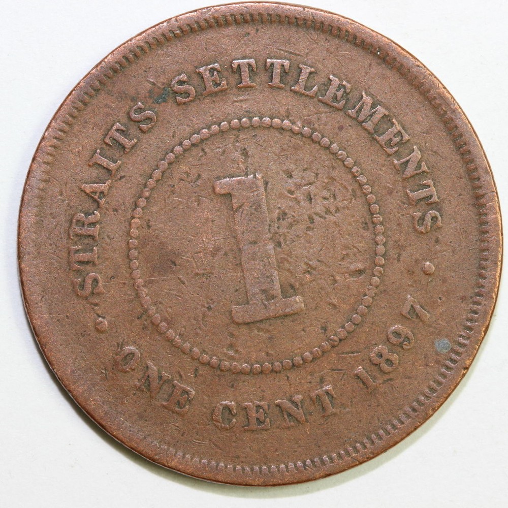 Straits Settlements 1 cent 1897 (Dan14/Z743)
