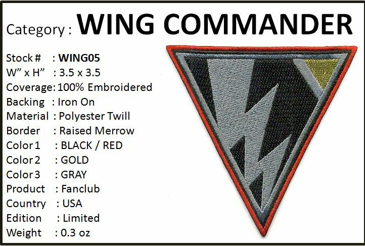 WING COMMANDER UNIFORM PATCH - WING05