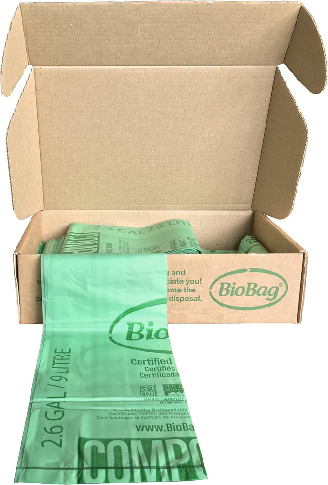 2.6 Gallon Compostable Kitchen Food Scrap Bags, 100 Count