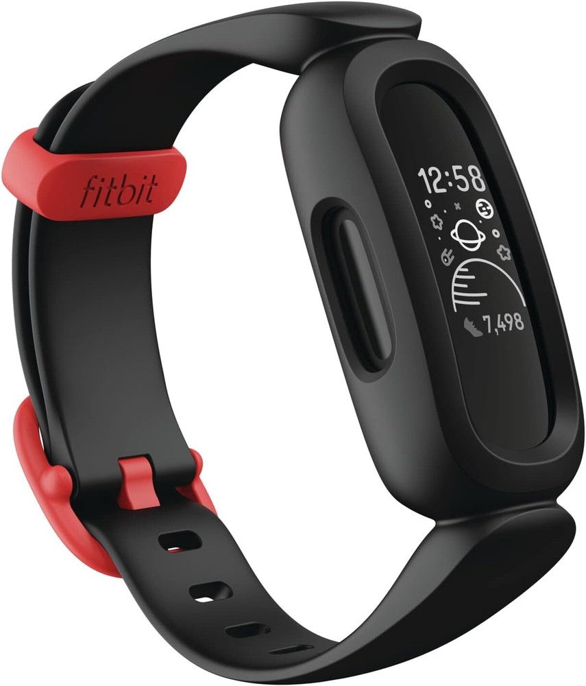 Fitbit Ace 3 Activity Tracker for Kids - Black / Racer Red One Size FB419