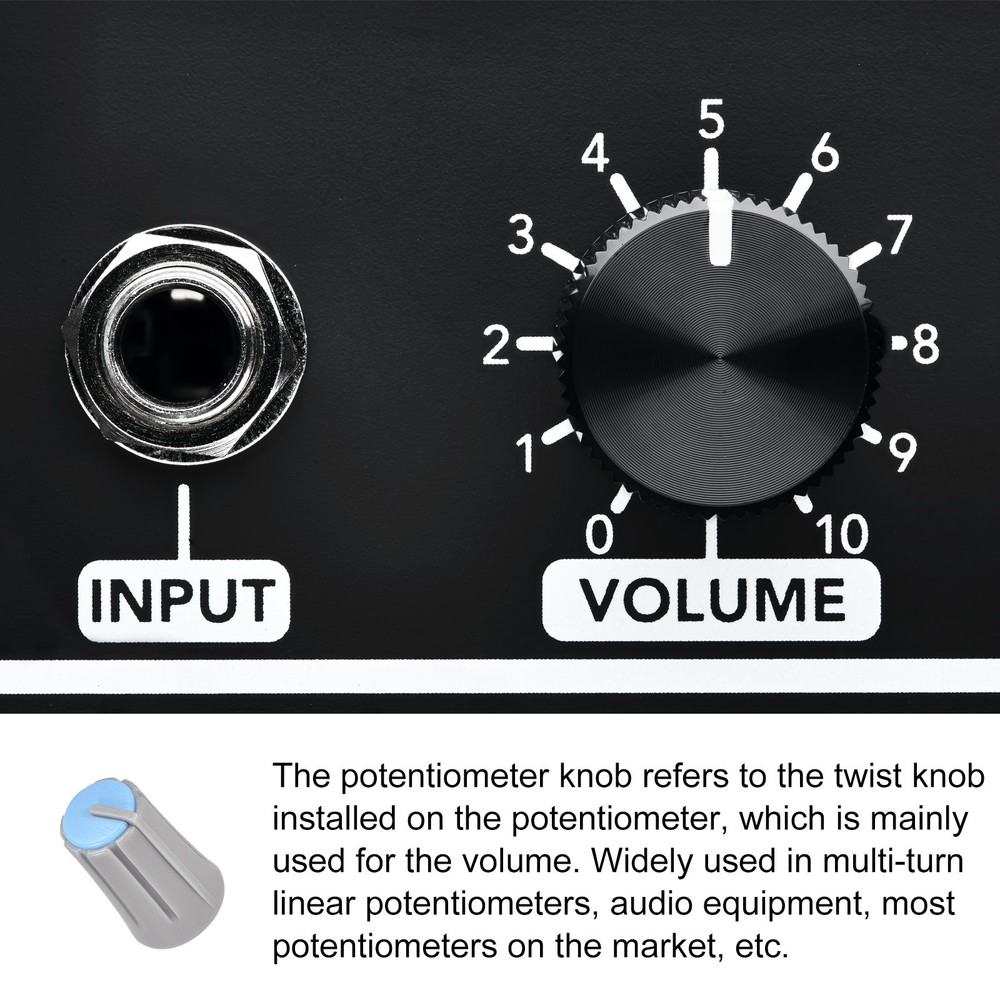 Potentiometer Control Knob Insert Shaft Switch Knobs 6mm/Grey Blue / 5Pcs