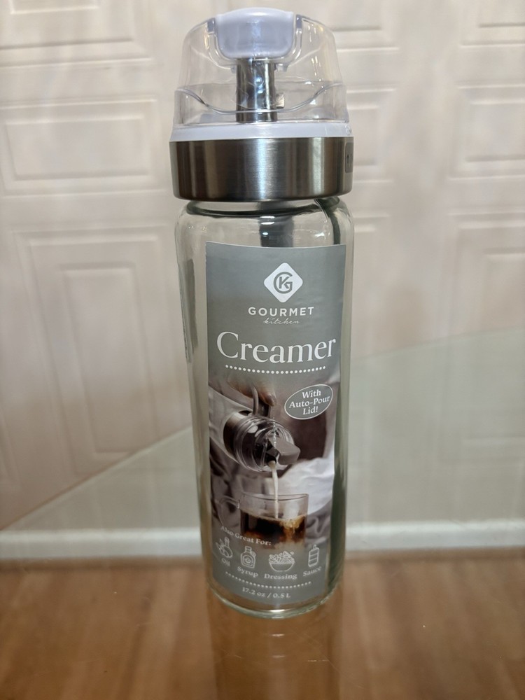 Gourmet Kitchen Creamer With Auto-Pour Lid