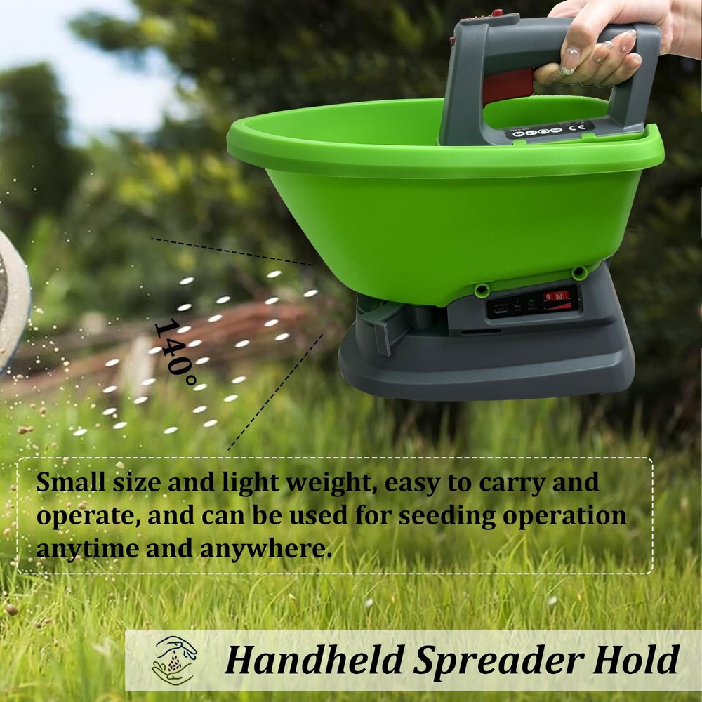 Handheld Power Spreader, Electric Seed Fertilizer greener