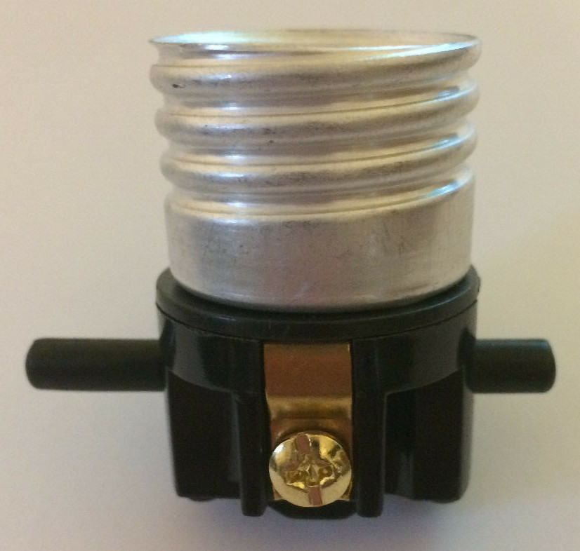 New On/Off Push-Thru Lamp Socket Interior E26 Medium, Standard Base #SO202I