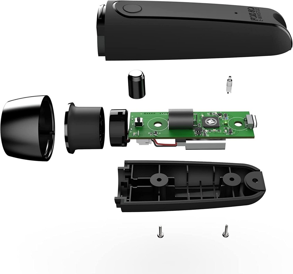 Fox 40 Rechargeable Electronic Whistle + Lanyard, Black