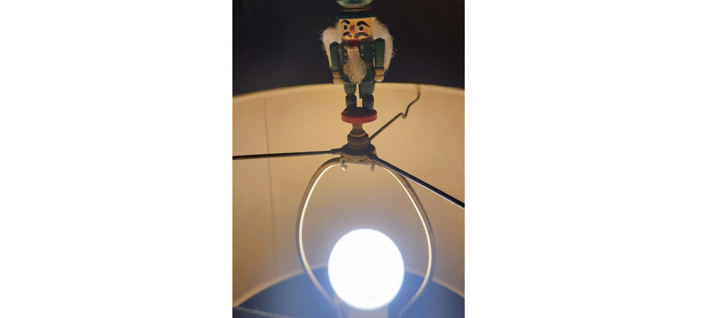 2 Nutcracker Lamp Finial Toppers