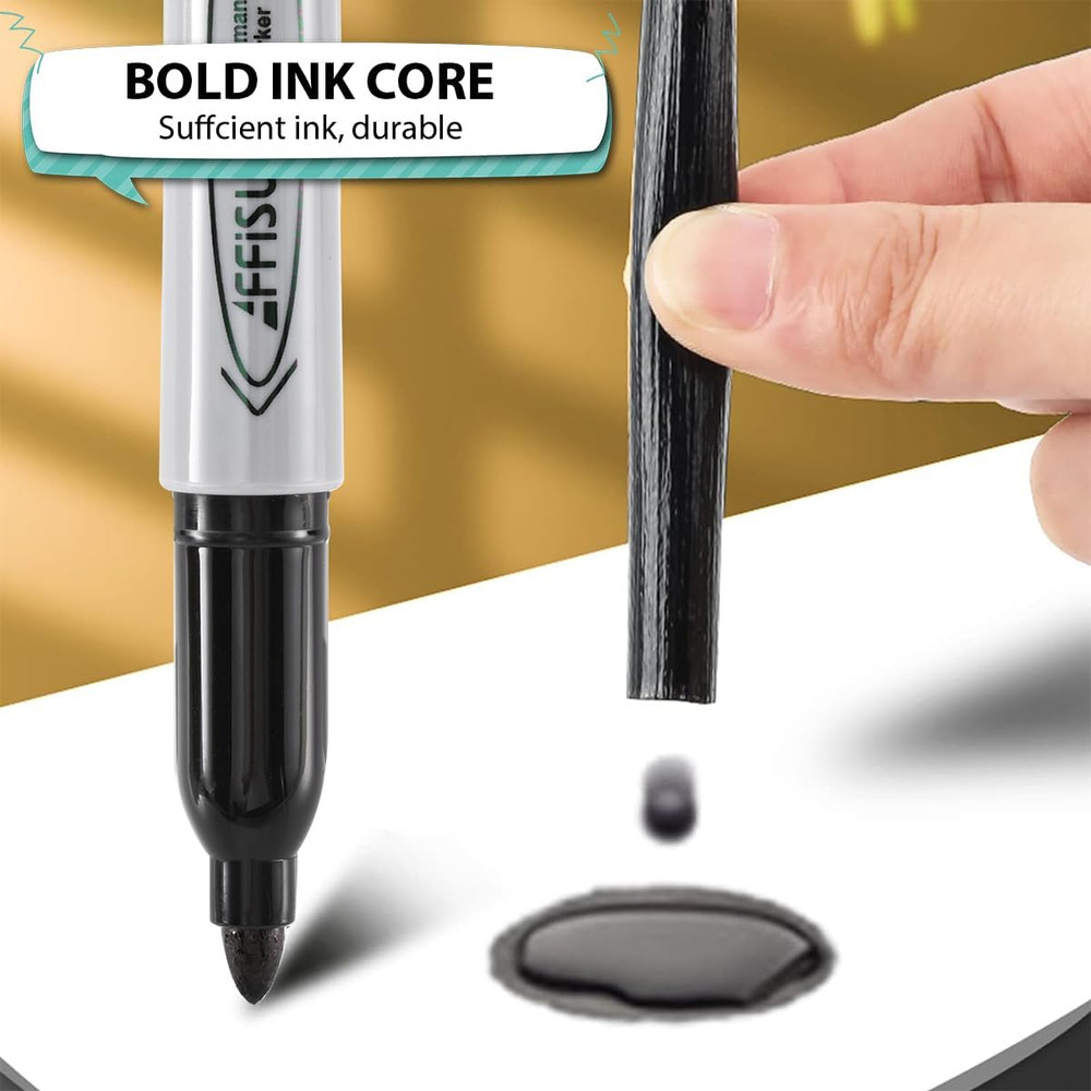 Permanent Markers, 40 Packs Permanent Markers Bulk, Quick Drying in One Second,