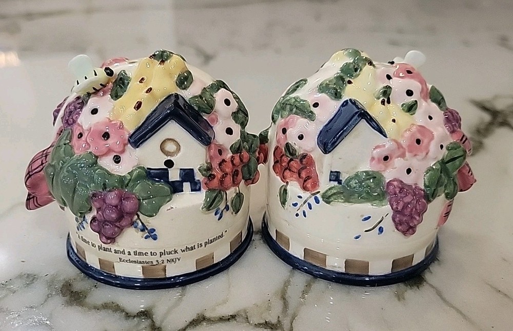 DaySpring Salt & Pepper Shakers with Scripture Verse, Ecclesiastes 3:2