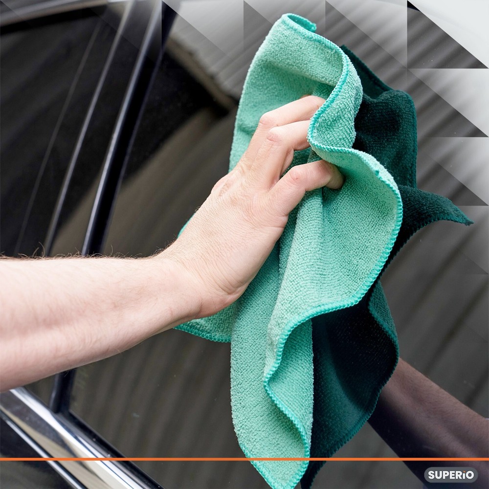 Superio Microfiber Cleaning Cloth 12''(12 Pack)