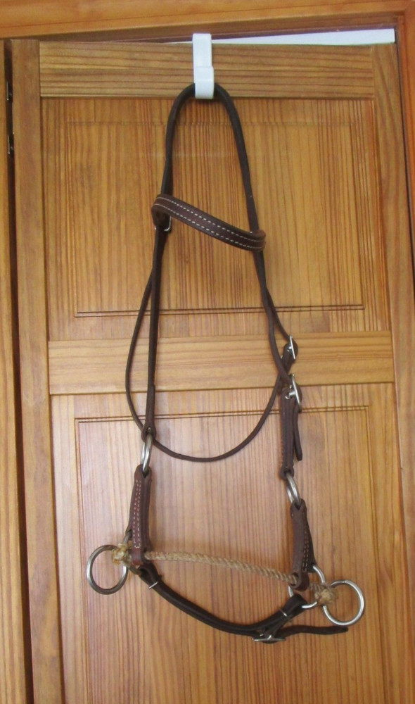 WEAVER LEATHER SIDE PULL, BITLESS  BRIDLE HORSE SIZE