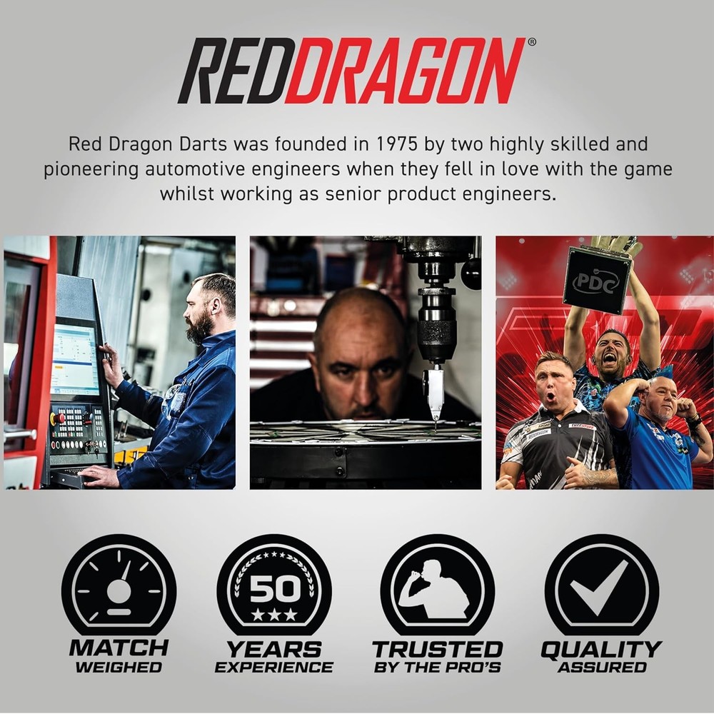 RED DRAGON Peter Wright Snakebite Flight Packs Transparent