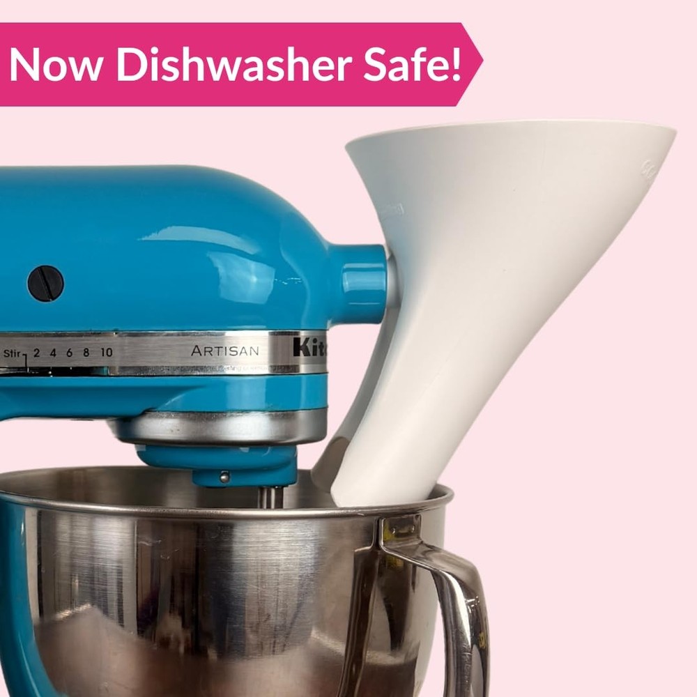 Flour Funnel - Stand Mixer Attachment - White