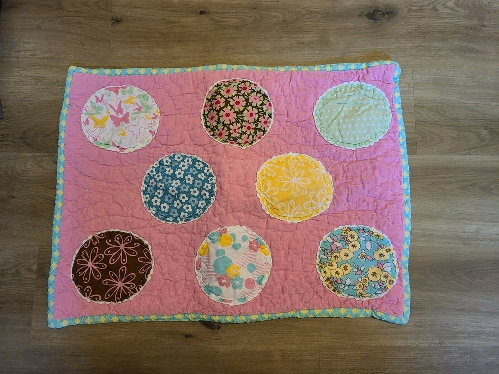 Pottery Barn Kids "Pink w/Patterned Dots" Standard Quilted Sham