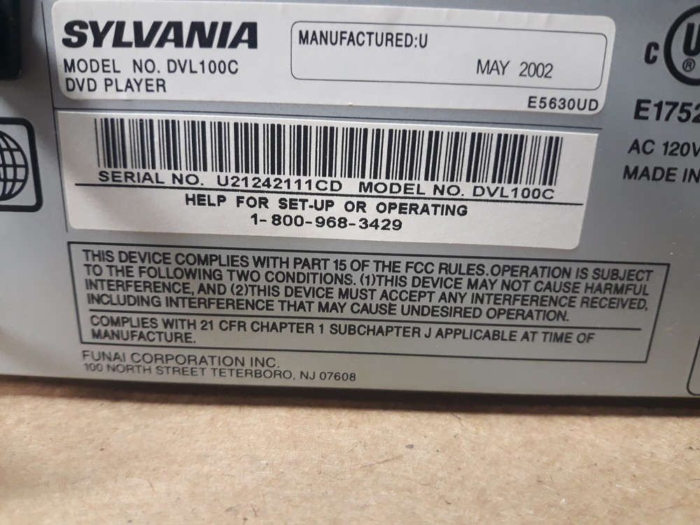 Sylvania DVD CD Player With Remote