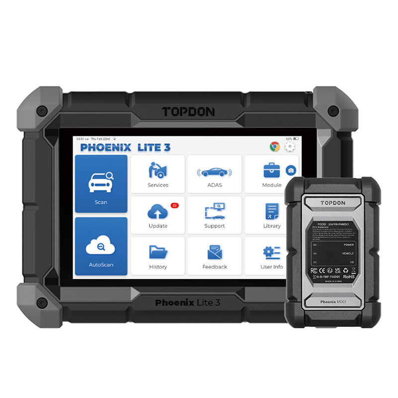 TOPDON Phoenix Lite 3 All Systems Diagnostic FCA AutoAuth ECU Coding Active Test