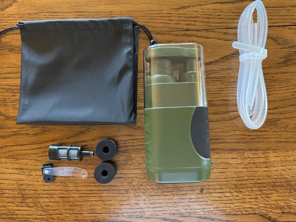 Hiker Microfilter Portable Drinking Pump Water Filter System. Camping-Hunting…