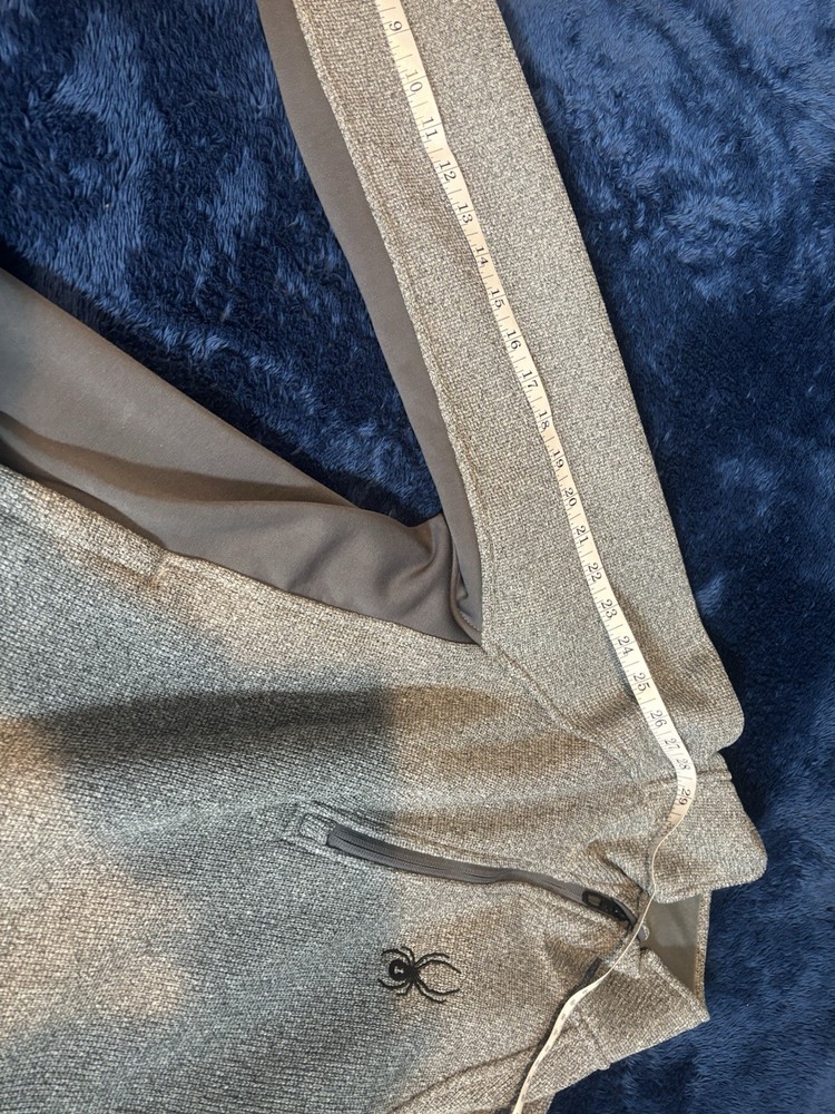 Spyder Men’s 1/4 Zip Pullover Jacket Gray Size Small