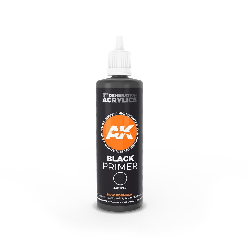 AK Interactive 3G Black Primer 100ml