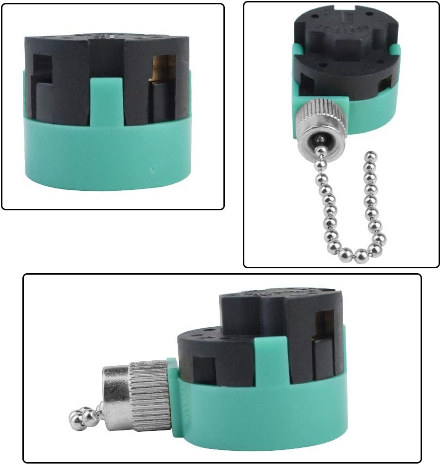 3 Pack Ceiling Fan Switch 3 Speed 4 Wire Zing Ear ZE-268S6 Pull Silver