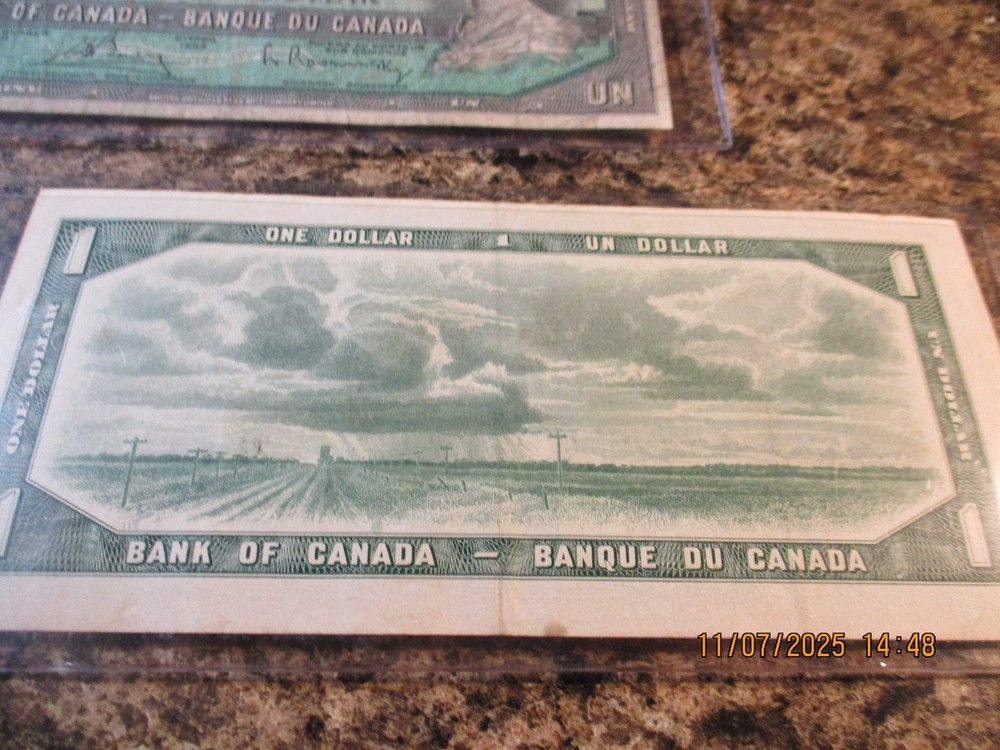 1954 CANADA $1 DOLLAR NOTE 532