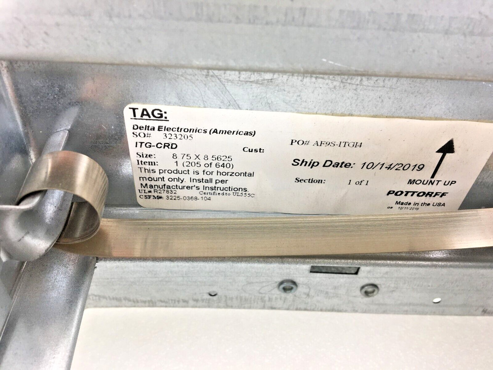 Delta Electronics ITG-CRD Ceiling Radiation Damper, US Made - 1 ea.