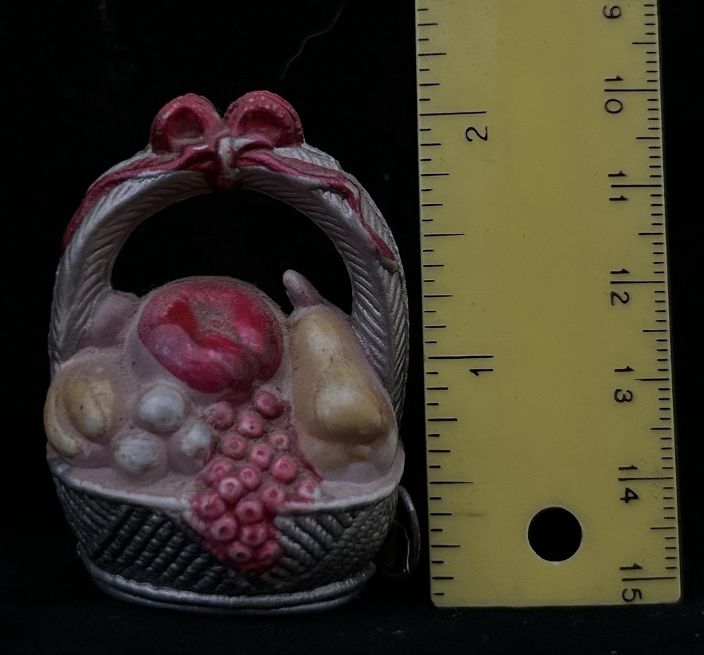 Celluloid Fruit Basket Tape Measure