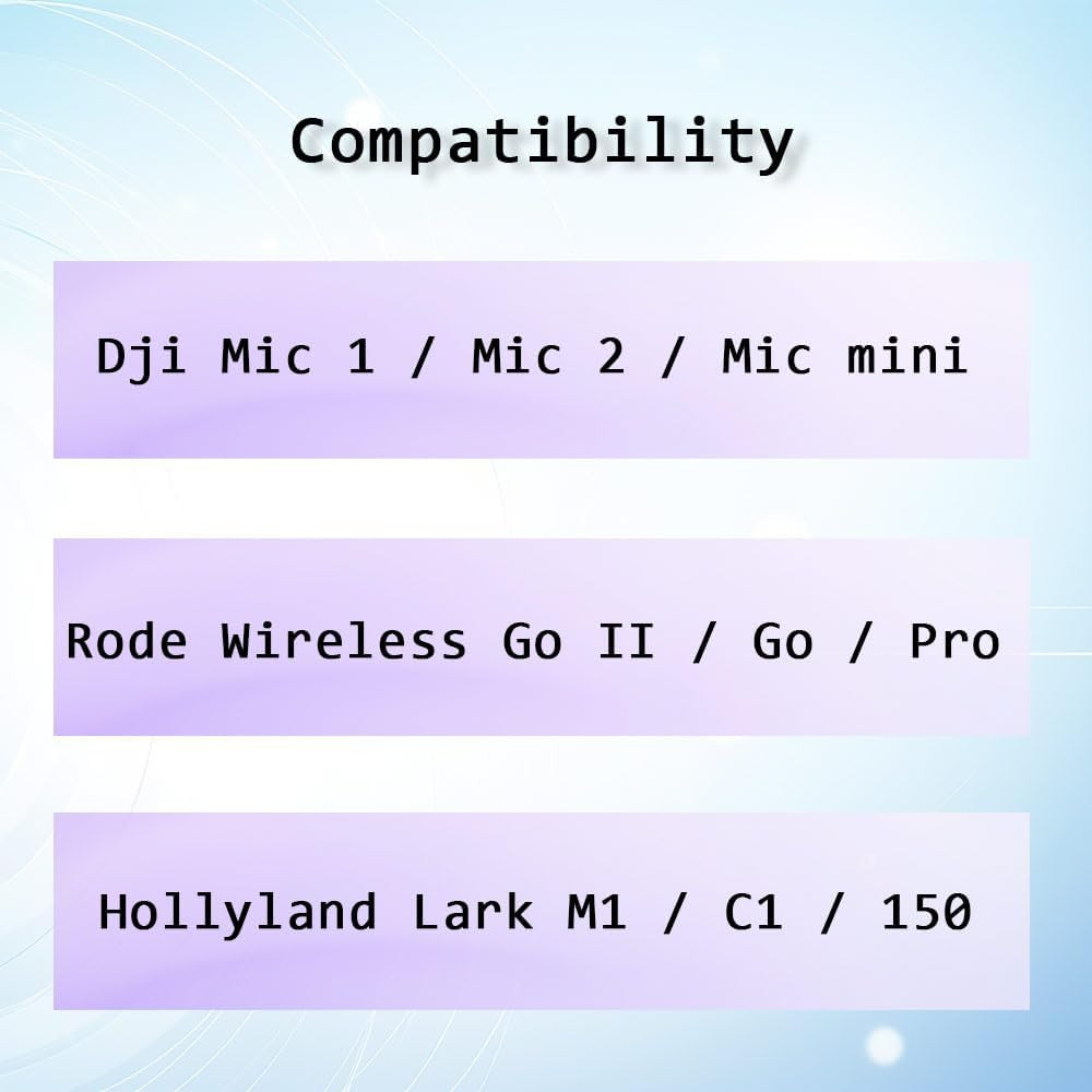 QJYTH Mic Holder Adapter for Dji Mic 1/2 / Mini, Microphone Handle Handheld Comp