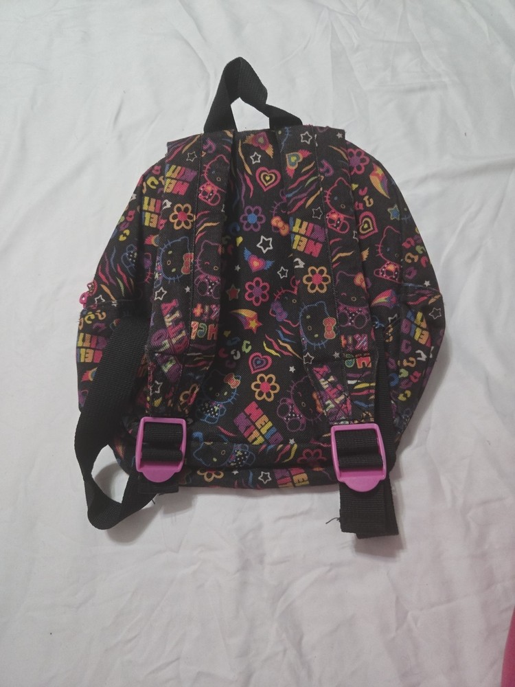 Hello Kitty Small Kids Backpack Black with Print Adjustable Straps