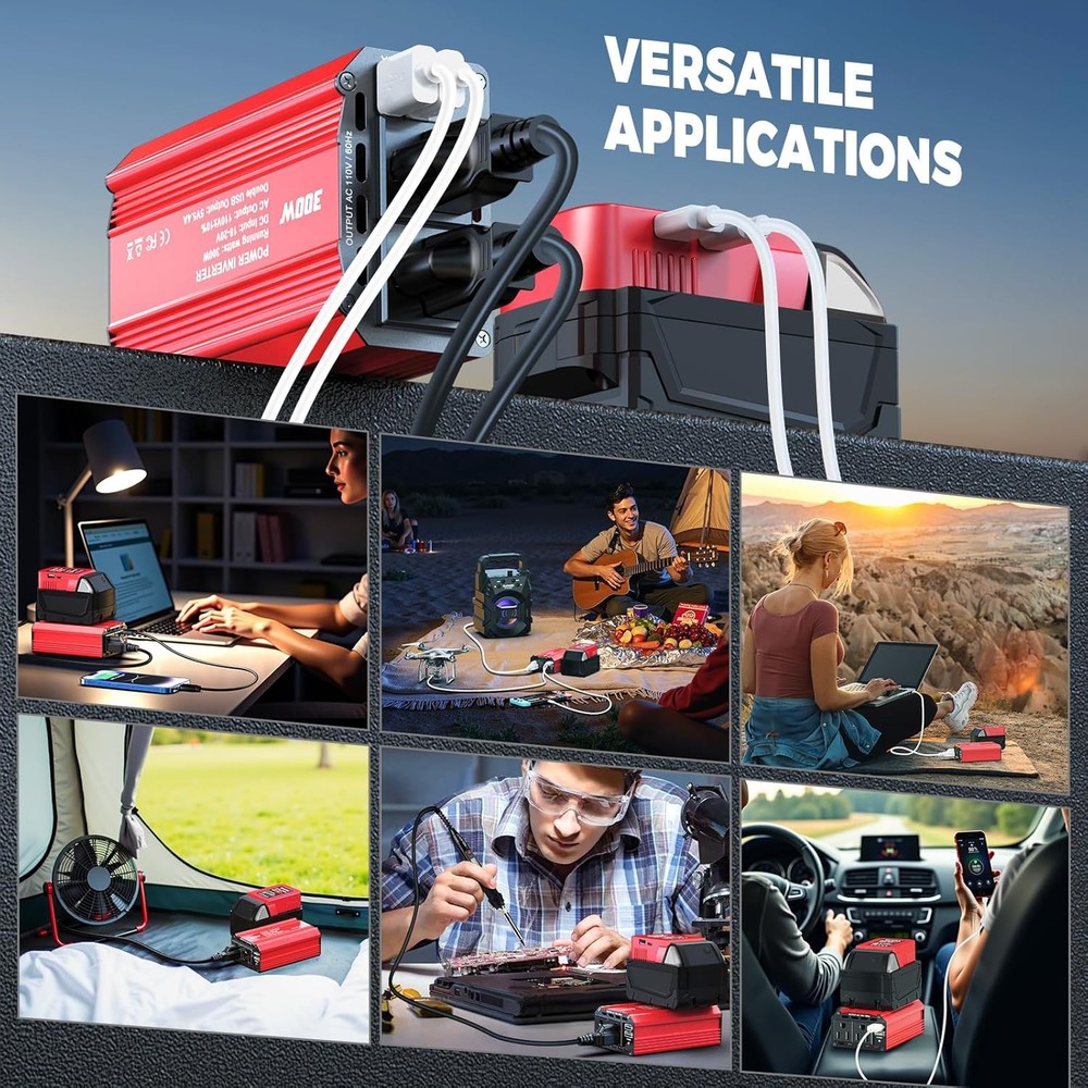 Power Inverter Compatible with Milwaukee 18V