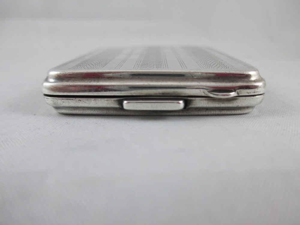 ART DECO SOLID SILVER, GEORGE V MATCH BOOK CASE, THOMAS LACK, BIRM. 1926