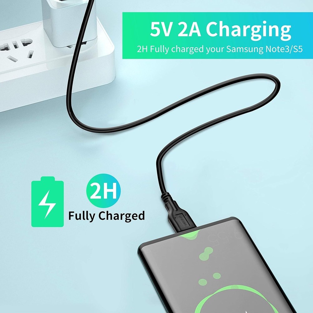 Micro B Cable, 1ft /35cm USB 3.0 A Male to Sync Cord,Data Wire...