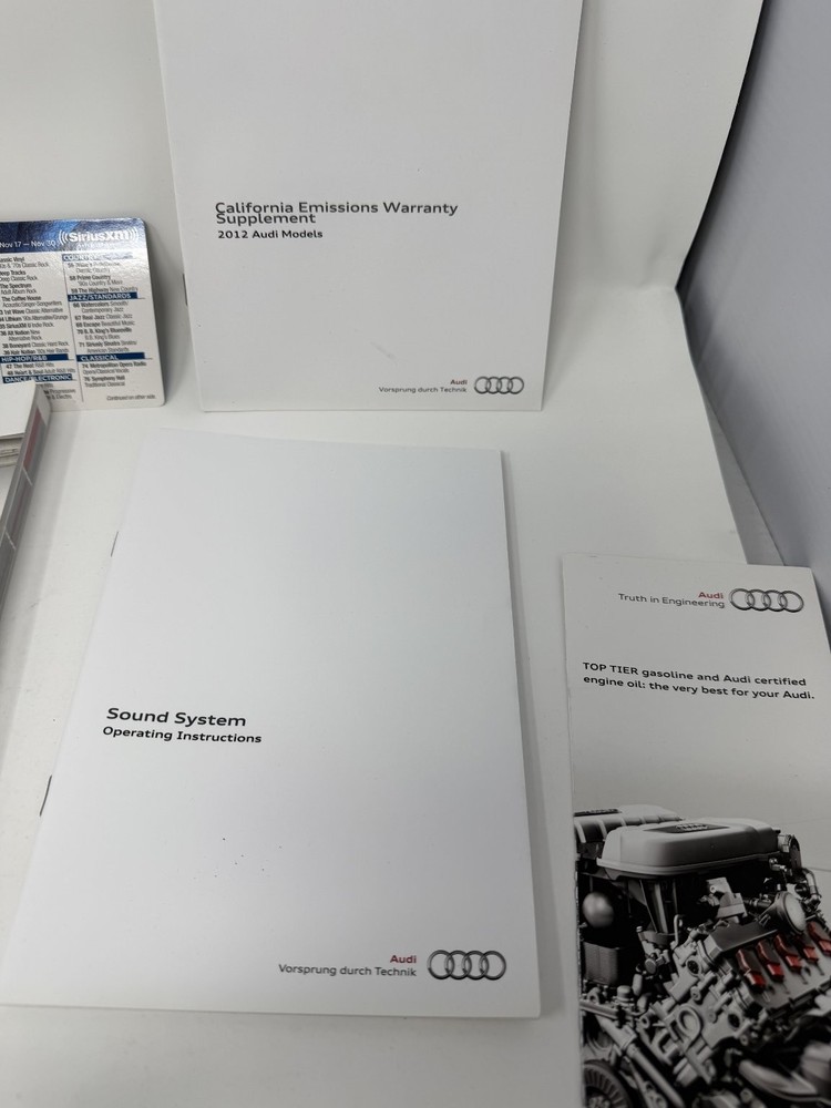 2012 Audi A4 Owners Manual OEM Complete Set