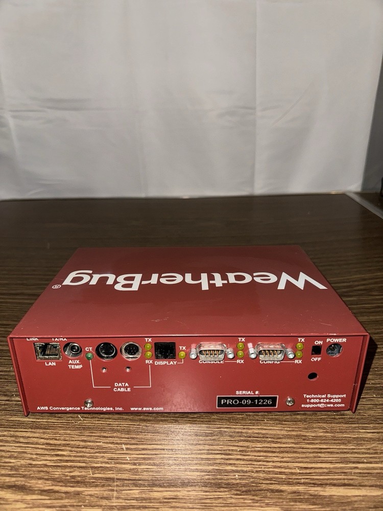 WeatherBug Tracking Station Red Box Weather Data Logger Internet Transmitter