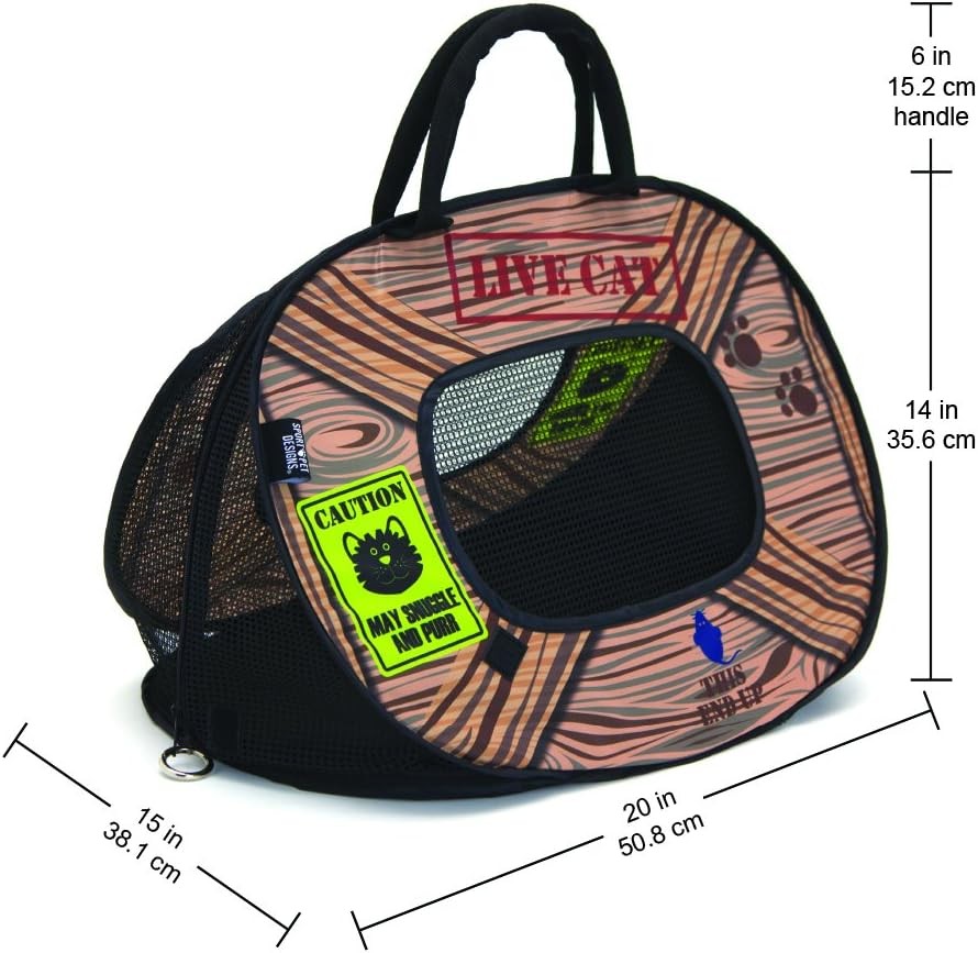 SportPet Designs Pop Open Cat Carrier (Pattern) 20", Pattern